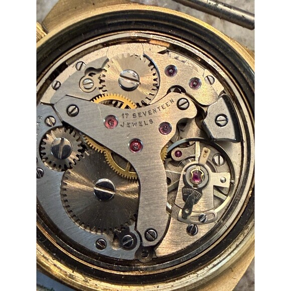 Royce Mens Manual Wind 17 Jewels Incabloc Watch 11-231 No Band Alarm Watch